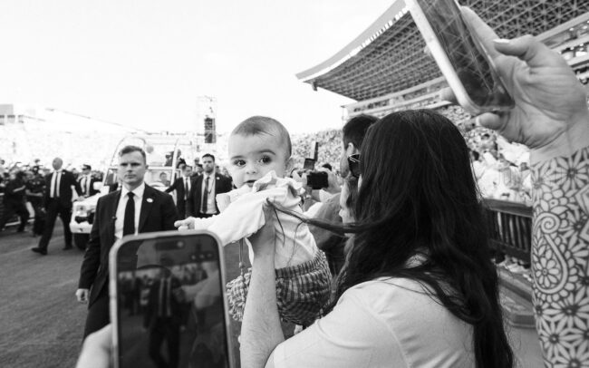 Visita papa Leon XIV a canarias. fotografía de eventos.