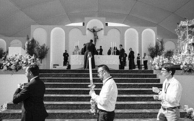 Visita papa Leon XIV a canarias. fotografía de eventos.